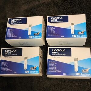 Contour Next Blood Glucose Test Strips 4 X 100 Exp 11- 30- 2026